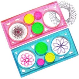 Other Toys Drawing multifunctional and interesting jigsaw puzzles Spirograph Childrens drawing plastic rulers can improve their ability s