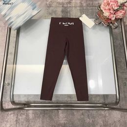 Top designer Child Clothing Casual pants Solid color Leggings baby sweatpants Size 100-150 CM Waist logo print Kids trousers Aug03
