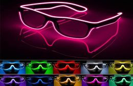 LED Glasses Glowing Party Supplies Lighting Novelty Gift Bright Light Festival Party Glow Sunglasses EL Wire Flashing Glasses4342888