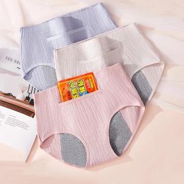 Women's Panties 3Pcs Menstrual Physiological Pants Leak Proof Underwear Soft Ladies Period Panty Breathable Cotton Girls Briefs
