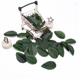 Decorative Flowers 200Pcs Artificial Plants Silk Leaf S For Christmas Wedding Garden Wall Party Decoration Scrapbook Diy Gifts Box