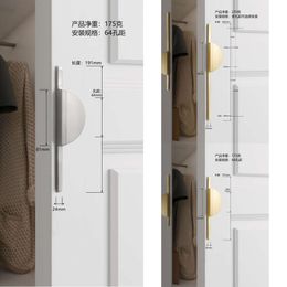 New New Modern Simple Golden Gray Round Counter Cabinet Drawer Pulls Kitchen Cupboard Door Handle Furniture Handles Hardware