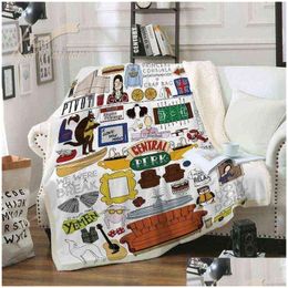 Blankets Swaddling Cartoon Blanket Kids Throw Friends Tv Show Soft Dust Er Sofa Bed For Adts Home Decotation 211126 Drop Delivery Baby Dhgs4