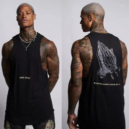 Men's Tank Tops Glasports - Round Neck Cotton T-shirt Precious Top Sportswear Basketball Training Running Summer