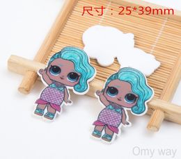 Options LOL 60pcslot Fashion Cartoon Character Resins Flatback for Hair Bows Hair Accessories Planar Resin Crafts DIY Decorations9979014