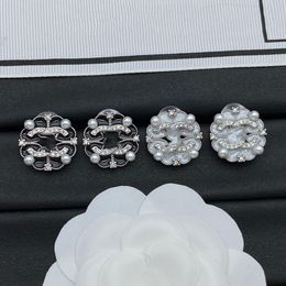 Flower Pearl Designer Earrings Brand Star Water Drop Brass Stud Men Women 18K Gold Plated High Quality Charm Crystal Earring Birthday Jewellery Avvessory