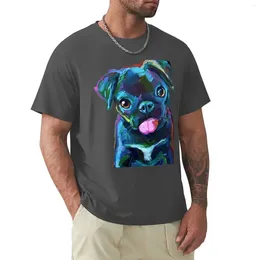 Men's Tank Tops CUTE BLACK PUG PUPPY T-Shirt Sweat Plus Size Mens Plain T Shirts Graphic Tees Clothes