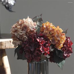 Decorative Flowers Violet Artificial Silk Hydrangea For Wedding Decor Christmas Home Bridal Bouquet Wall Set 1 Bundle Colourful