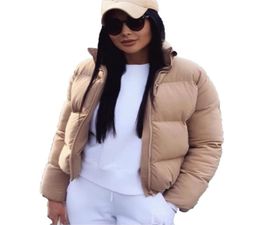 Women Winter Short Parkas Fashion Down Cotton Jacket Black Solid Standard Collar Bubble Coat 2019 Autumn Female Puffer Jackets4929224