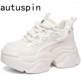 Casual Shoes AUTUSPIN Women Spring Summer Sneakers 2024 Fashion High Platform Chunky Women's Designer Luxury Ladies Sport Sneaker Woman