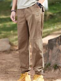 Erkek pantolon tulum düz bacak sporları artı boyutlu rahat dokuz puan moda markası uzun