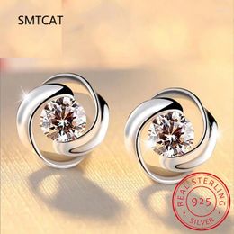 Stud Earrings Real 1 Carat D Color Moissanite For Women Top Quality 925 Sterling Silver Sparkling Wedding Jewelry