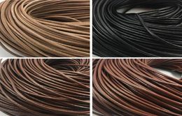 100m 3mm Cowhide Genuine Leather Cords String RopeJewelry Beading String 100m lots For Bracelet NecklaceDIY Jewelry Accessor1890655