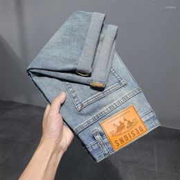 Men's Jeans Summer Retro Denim Shorts Loose Straight Stretch Fashion Trendy Casual Korean Street Distressed Cropped Pants