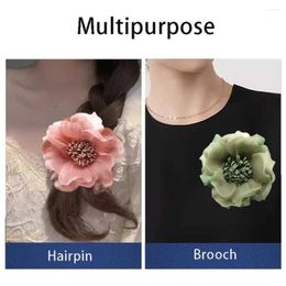 Brooches Fashion Fabric Flower Brooch Wedding Decoration Handmade Artificial Pin Dress Accessories Women Headdress