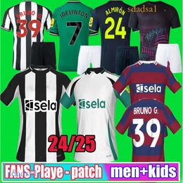 3XL 4XL 23 24 BRUNO G. soccer jerseys TONALI 2024 2025 WILSON SAINT NeWCasTL eS MAXIMIN ISAK UnITeDS Football Shirt Home Away Third Fan Player Version kids Men