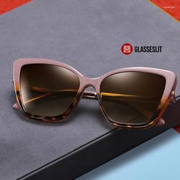 Sunglasses Frames Glasseslit Cateye Polarized Spring Hinge Magnetic Clip On Eyeglasses Optical Prescription Glasses For Women 200635