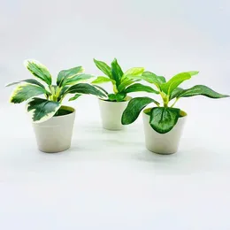 Decorative Flowers Artificial Plants Potted Bonsai Green Small Leaf Fake Ornaments For Home Garden Decor Party Wedding