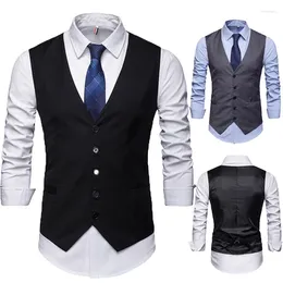Men's Vests Autumn Korean Version Slim Fit Suit Vest For Men And Women British Casual Professional Man