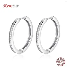 Hoop Earrings TONGZHE 925 Sterling Silver For Women Fashion Jewelry Accessories Luxury Gifts Small