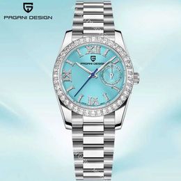 Wristwatches 2023 New Pagani Design Exquisite Womens Diamond Quartz Watch Sapphire Glass Elegant Simple Womens WatchL2304