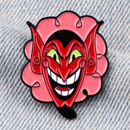 Halloween devil evil girl enamel pin childhood game movie film quotes brooch badge Cute Anime Movies Games Hard Enamel Pins