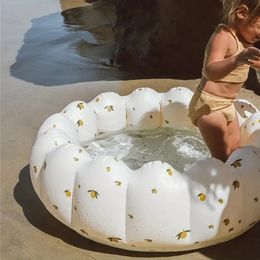 In a multifunctional folding swimming pool childrens outdoor swimming pool portable baby ocean ball pool 240514