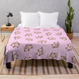 Blankets Pig Throw Blanket For Sofa Funny Gift Plaid