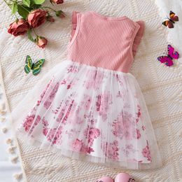 Girl's Dresses Baby Dresses for 12M 24M Flower Printting Cotton Casual Baby Girl Clothes Toddler Girls Birthday Baptism Vestidos Summer Dress
