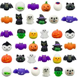 Other Toys Halloween 12/36 pieces for children girls boys ghost cats pumpkin Mochi Squishy toys to relieve anxiety Squishies party discounts