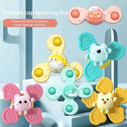 Other Toys Rotating toy baby rattlesnake toy suction cup bath finger tips fun rotating cartoon animal rotating suction cup game educational toy