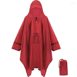 Raincoats Hiking Unisex For Multifunctional Poncho With Portable Jacket Raincoat Waterproof Camping Hooded Pocket Adult Emergency Rain