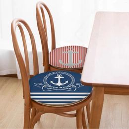 Pillow Blue Sea Compass Anchor Mat Art Chair Soft Office Car Seat Comfort Breathable 45x45cm Sofa Decor Tatami