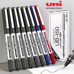 10 PCS/BOX UNI UNI UNIBALL GEL PEN UB-150大容量ストレートリキッドボールポイントペン0.5mm水ベースのサインペンオフィスアクセサリー240517
