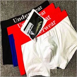 Underpants Men Shorts Man Mature Panties Boy Underwear For Male Y Large Size Summer High Quality Fashion Letter Print Everyday Drop D Dhxxe