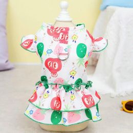 Dog Apparel Stylish Dress Comfortable Pet Summer Adorable Dress-up Cartoon Pattern Puppy Vest