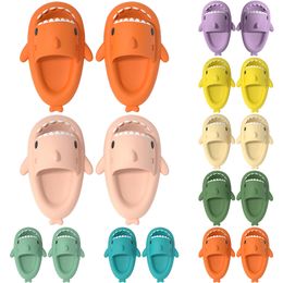 46 Mens Women Shark Summer Home Solid Colour Couple Parents Outdoor Cool Indoor Household Funny Slippers GAI