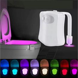 PIR Motion Sensor Toilet Seat Night Light 16Colors Waterproof Backlight For Toilet Bowl LED Luminaria Lamp WC Toilet Light