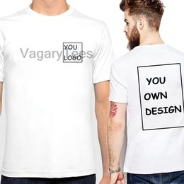 Quick-drying Custom T Shirt Make Your Design Text Men Women Print front and back Original Design Gifts Tshirt 240517