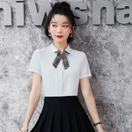 Clothing Sets Beauty Student Class Uniform Preschool Teacher Work Detachable Bow Tie College Style Set Slim