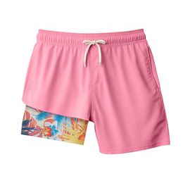 Customised 16 Colours Solid Plain Men Swim Trunks Quick Dry Outdoor Swim Shorts Board shorts Swimwear Men