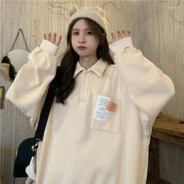 Women's Polos Japanese Plush Thick Oversized Sweater Women Spring And Autumn 2024 Thin Loose Lazy Coat Trend