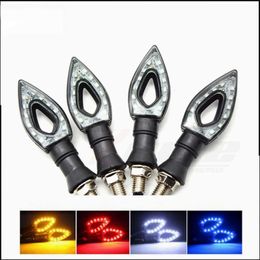 New New 2Pcs LED Turn Signal Light 5 Colour Amber Blade Indicator Blinker Indicators Waterproof Motorcycle Flashers Lighting