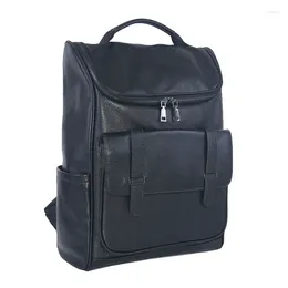 Backpack Leather Male Head Layer Cowhide Fashion Trend Travel Large Capacity Leisure Student Books Computer