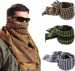 Scarves Mens Outdoors Lightweight Plaid Tassel Arab Desert Shemagh Military Scarf Neck Cover Head Wrap3799412