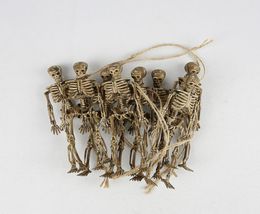 8pcs Interesting Skeleton Christmas Prop Plastic Lifelike Human Bones Skull Figurine for Horror Halloween Party Decoration Y2010061036156