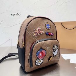 New High Quality Designer Backpack Men And Women Fashion Backpack Book Bag Classic Old Flowers Drawstring Clip Open And Close Jacquard Leather Schoolbag Backpac 302