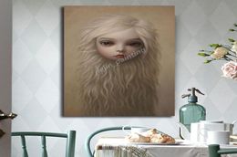 Mark Ryden Fur Girl Wall Art Canvas Poster And Print Canvas Painting Decorative Picture fFor Kitchen Bedroom Home Decor Artwork2448088