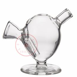 Latest Transparent Mini Smoking Joint Bubbler Thick Glass Pipes Portable Pocket Herb Tobacco Philtre Cigarette Bowl Holder Tube Waterpipe Bubble Hand Bong DHL