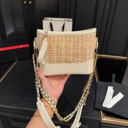 Bags Totes Fashion Box Straw Women Handbags shoulder chain bags purse girl designer luxury fashion top quality large capacity rattan handbags shopping bag 3color